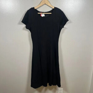 Ruby Ribbon A-Line Ponte Knit Dress Size Medium Black Built in Shapwear Work